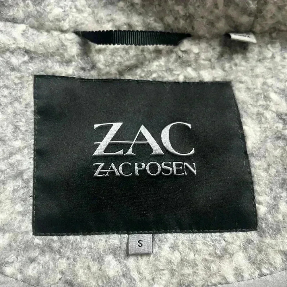 ZAC POSEN Wool Gray Open Blanket Cape Coat Pockets Minimalist Timeless Capsule|S - Picture 8 of 14